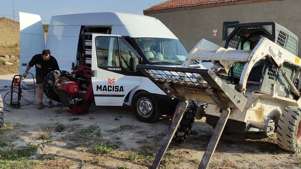 Servicio de taller móvil 24h para neumáticos de maquinaria